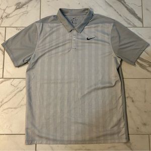 Nike Dri-FIT Gray Plaid Golf Polo